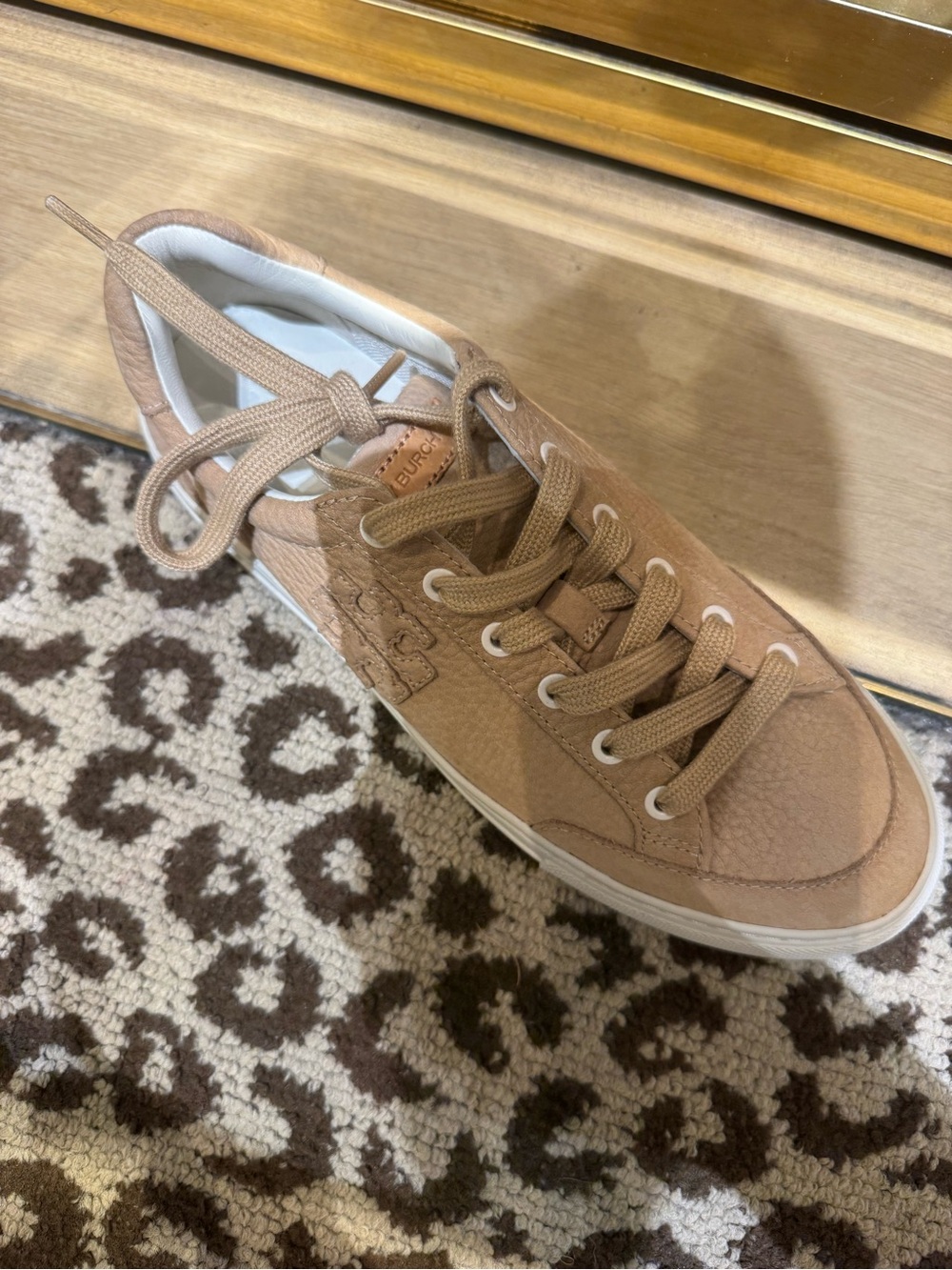 Tory Burch Leigh T-Logo Color Block Suede Leather Sneaker 05